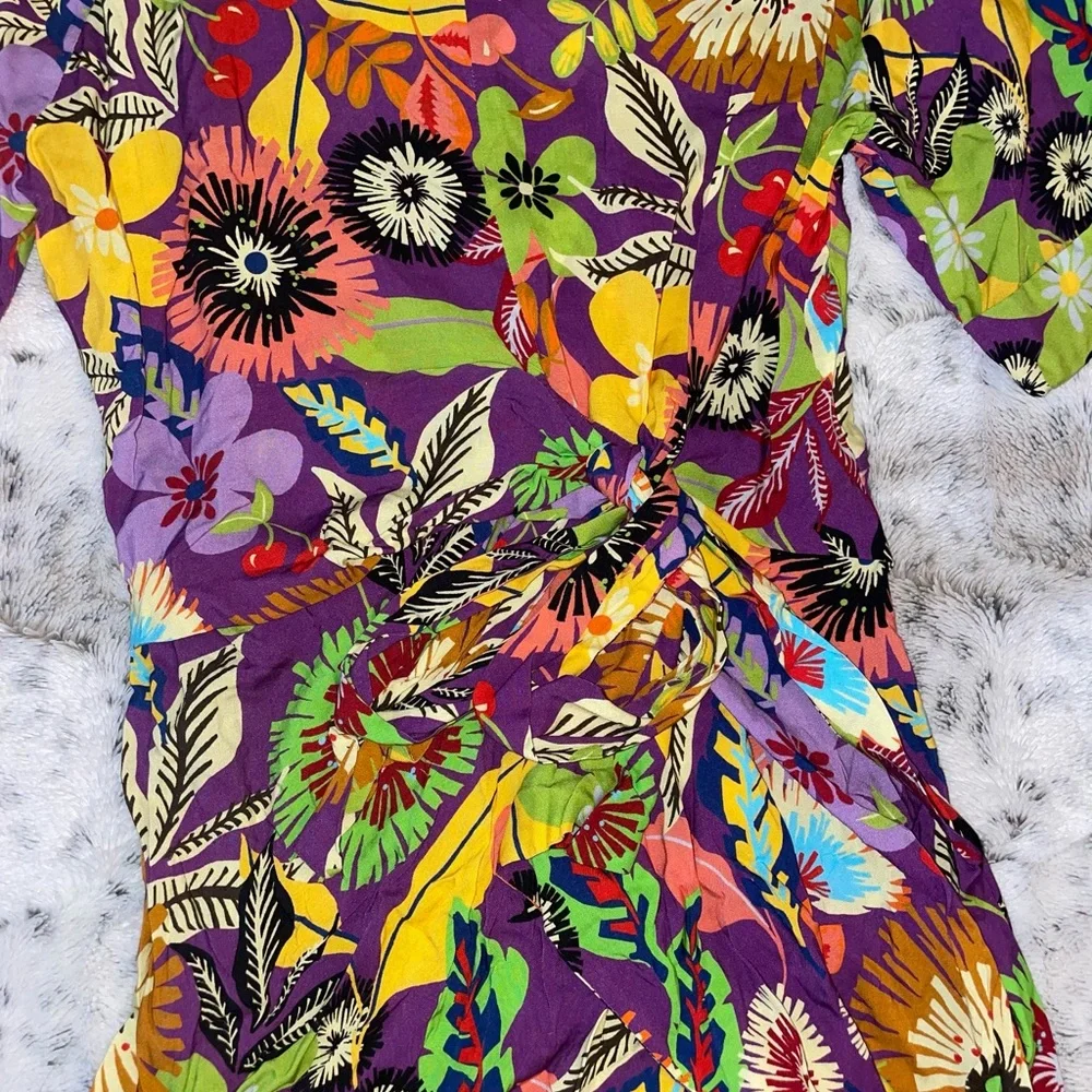 ๐ NWT Le Superbe | Floral Gypsy Muse Midi Dress | Cherry Lotus Land ๐ Revolve - Picture 10 of 16